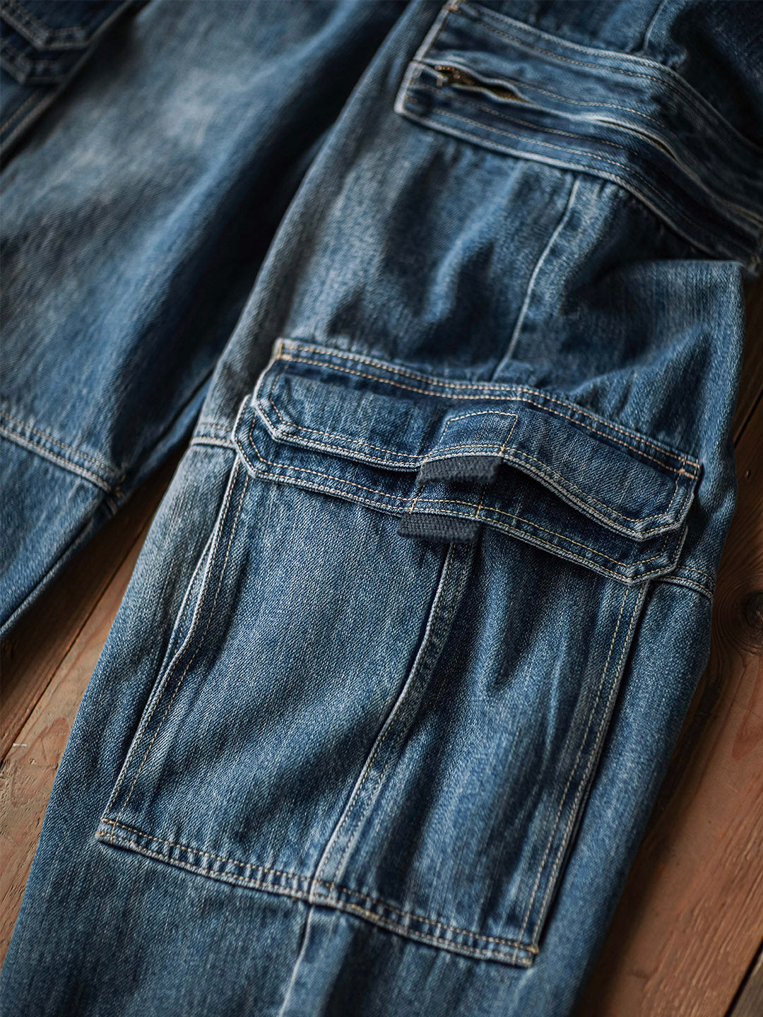 Salopette en jean pour homme avec poches cargo