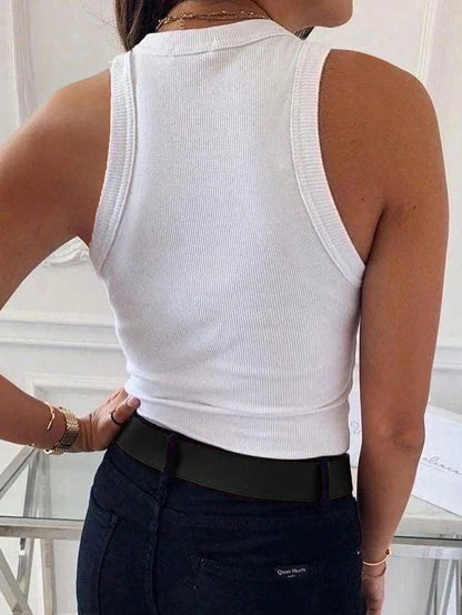 Damen Slim Fit Ripp-Tanktop