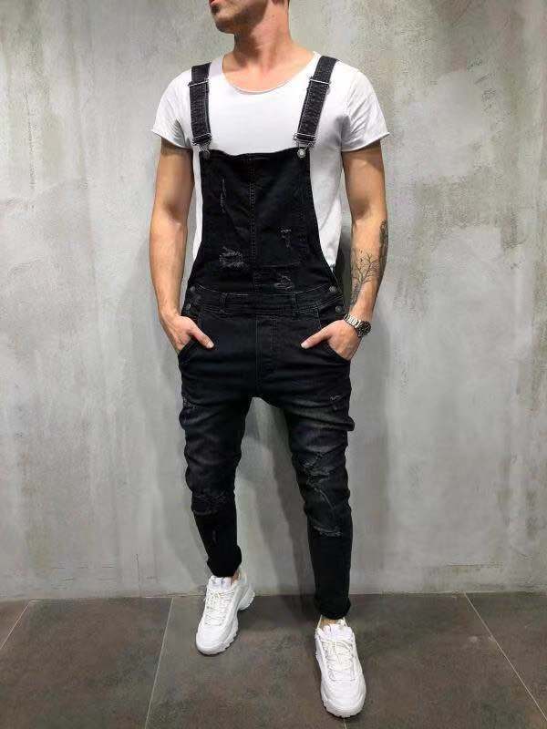 Herren-Overall aus Stretch-Denim mit schmaler Passform