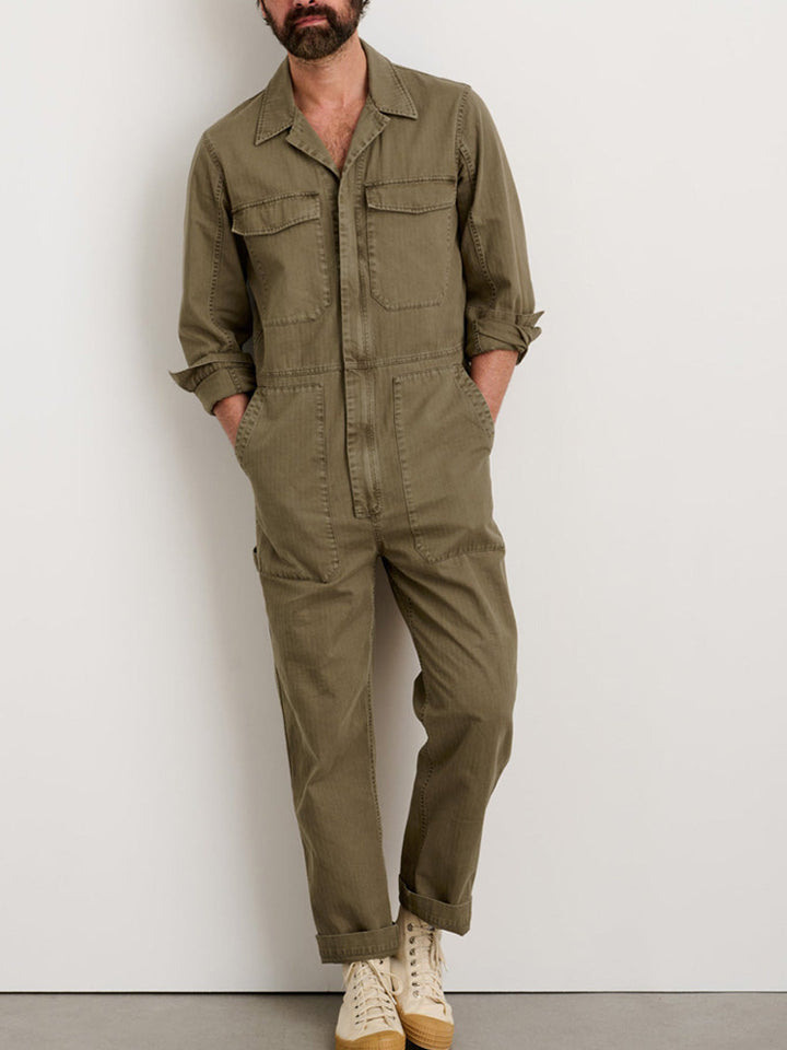 Slim-Fit-Overall für Herren mit Reißverschluss