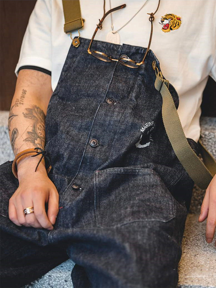 American Vintage Navy Deck Denim-Overall