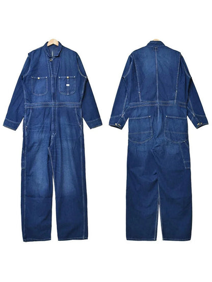 Langärmliger Denim-Overall für Herren mit entspannter Passform