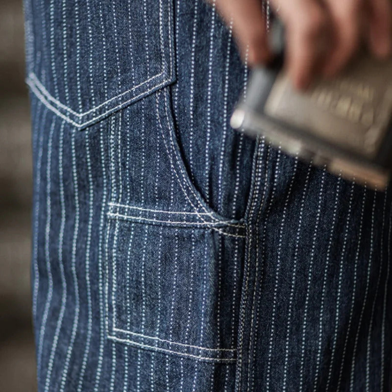 Unisex Vintage Indigo Denim Overalls